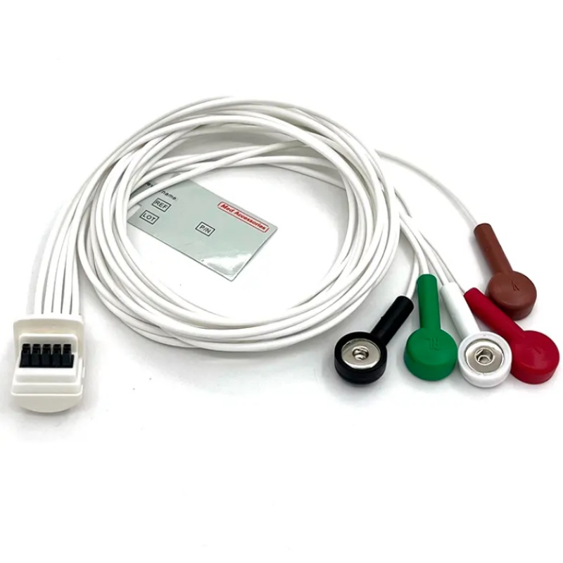 Medical Accessories Direct-Connect Hospital Use Patient Monitor 5 Leadwire Holter ECG Cable